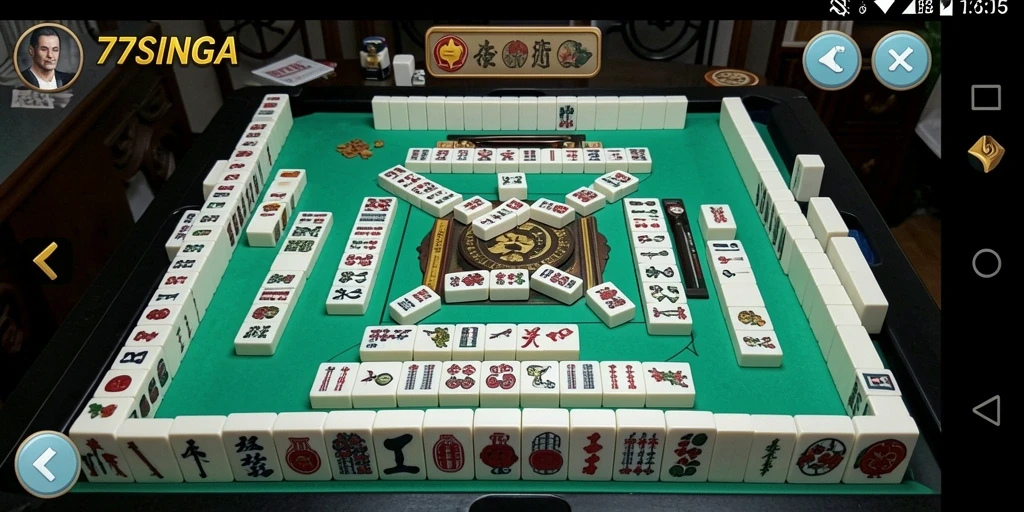 Tampilan gameplay Mahjong yang seru dan interaktif.