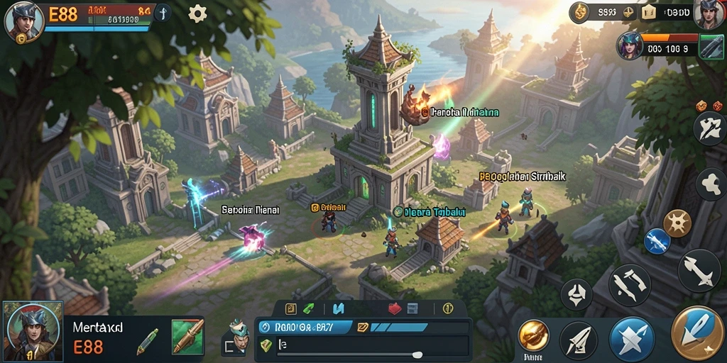 Tampilan menarik dari gameplay E88 yang penuh strategi.