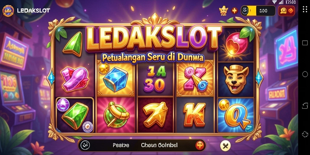 Tampilan gameplay LEDAKSLOT yang menegangkan dan penuh warna.