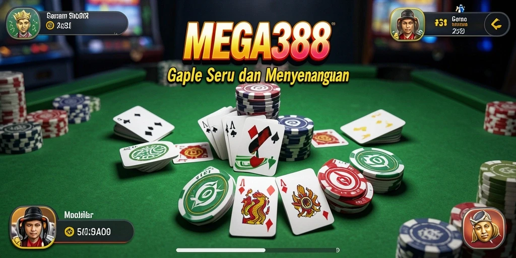 Tampilan gameplay seru saat bermain Gaple di MEGA388.
