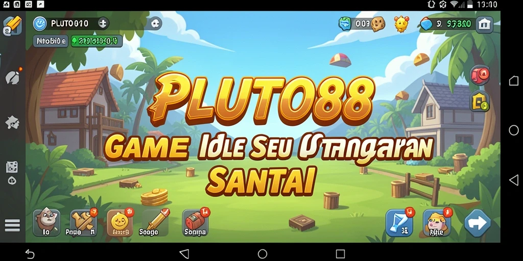 Tampilan gameplay seru dari PLUTO88 dengan elemen Idle.