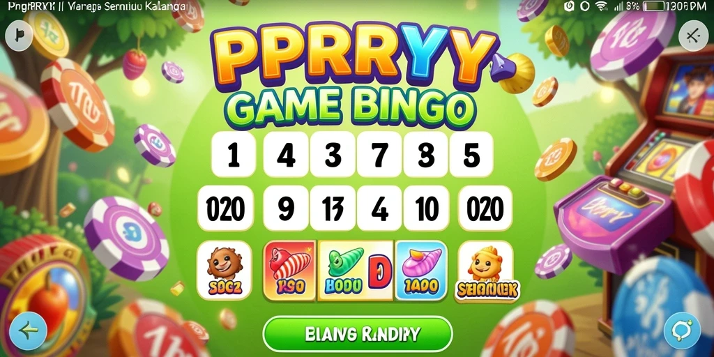 Tampilan screenshot utama PPRRYY menunjukkan gameplay Bingo yang menegangkan.