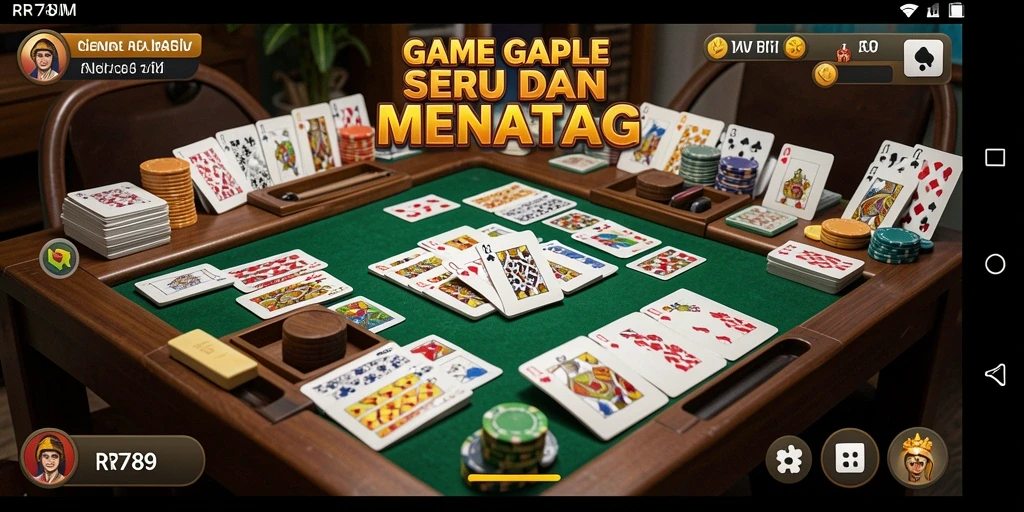 Tampilan gameplay Gaple yang seru di RR789.
